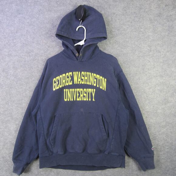 George Washington University Hoodie Mens XL Navy NCAA Champion Reverse Weave - Picture 1 of 8
